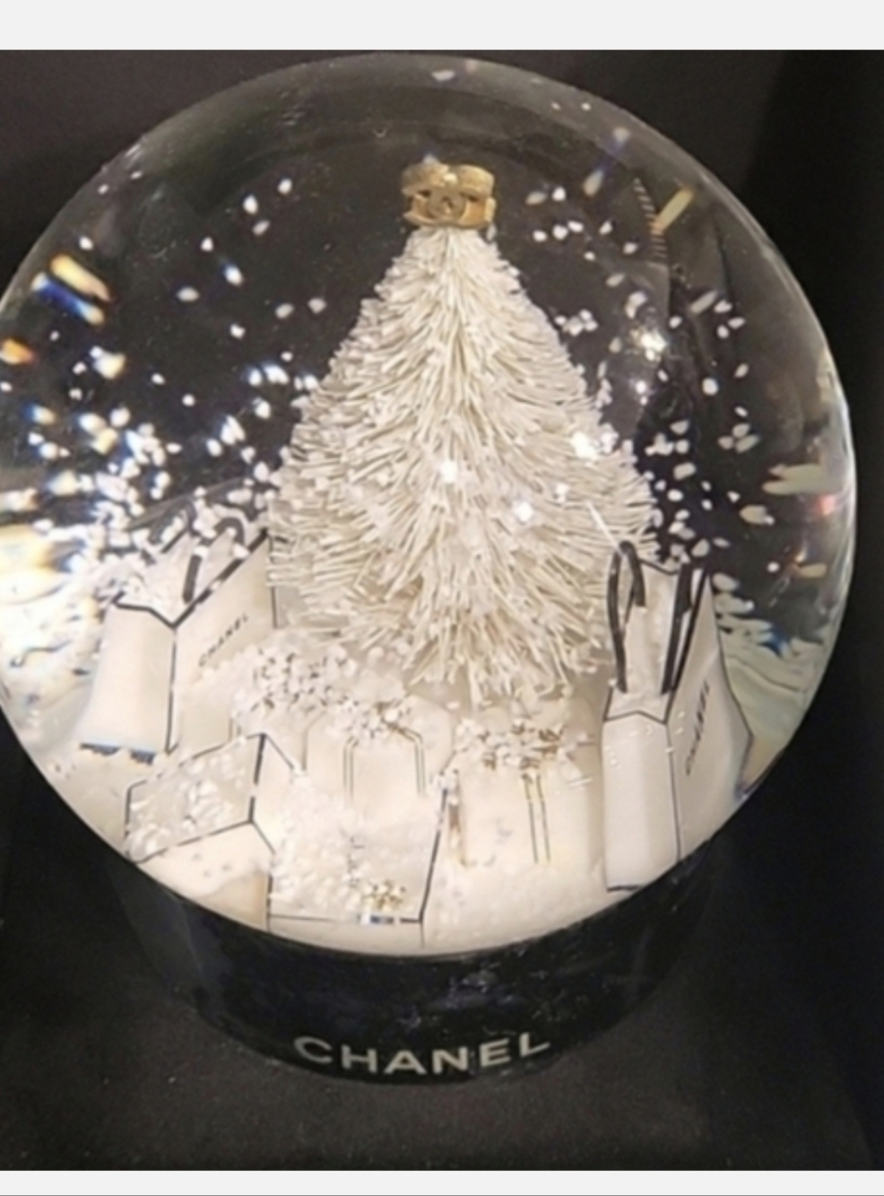 CHANEL White Holiday Snow Globe